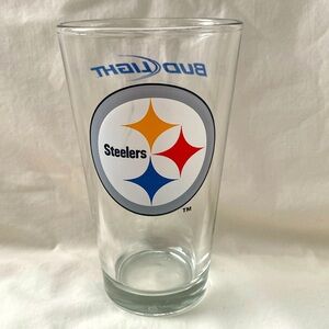 Pittsburgh Steelers Bud Light Beer Glass